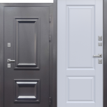 Дверь входная Изотерма 11 см Багет, Букле Антрацит/белый матовый, Челябинск